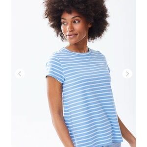 Alice Walk The Crew T Shirt Blue Stripe Size S